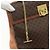 Céline Borsa a mano in tela Macadam CELINE in pelle PVC marrone e oro Auth ka556 D'oro - vista 14