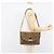Borsa a Spalla in Tela Trotter Christian Dior Beige Oro Auth 155229 D'oro - vista 24