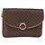Céline CELINE Macadam Canvas Schultertasche aus PVC-Leder Braun Gold Auth ka570 Golden - vista 2
