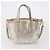BURBERRY Bolso de Hombro Jimmy Choo Nylon Cuero 2 Conjunto Beige Marfil Auth BA8473 Crudo - vista 3