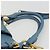 Borsa a mano Miu Miu in pelle 2 in 1 blu oro Auth BA8214 D'oro - vista 8