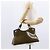 CARTIER Borsa a Mano Pelle Verniciata Khaki Argento Auth 151787 - vista 23
