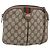 Borsa Sherry Line GG Supreme Web di GUCCI in PVC beige e oro 904 02 047 Auth BA7462 D'oro