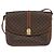 Céline Borsa a Spalla in Tela Macadam CELINE in Pelle PVC Marrone Oro Auth 148183 D'oro - vista 13