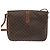 Céline Borsa a Spalla in Tela Macadam CELINE in Pelle PVC Marrone Oro Auth 148183 D'oro - vista 2