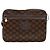 Céline Borsa a Spalla in Tela Macadam CELINE Suede Marrone Oro Auth 147778 D'oro - vista 13