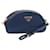 Borsa Clutch PRADA in nylon blu e oro Auth SW1822V D'oro
