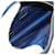 Borsa Clutch PRADA in nylon blu e oro Auth SW1822V D'oro - vista 10