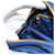 Borsa Clutch PRADA in nylon blu e oro Auth SW1822V D'oro - vista 20