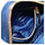 Borsa Clutch PRADA in nylon blu e oro Auth SW1822V D'oro - vista 22