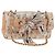CHANEL Borsa a Spalla Choco Bar con Catena Setosa Rosa Oro CC Auth 144881SAV D'oro