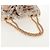 CHANEL Borsa a Spalla Choco Bar con Catena Setosa Rosa Oro CC Auth 144881SAV D'oro - vista 7
