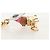 LOUIS VUITTON Portachiavi Petula Rosso Supporto per Chiavi metallo Oro M01437 Auth 145711SAM - vista 9
