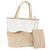 Borsa a Mano PRADA in Vinile Trasparente Beige Auth bs30723