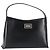 Borsa a mano in pelle nera e argento autentica BA7572 di BURBERRY Nero