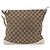 Borsa a Spalla GG Canvas Gucci Beige Argento 145857 Auth 153476 - vista 2