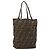 Borsa a mano in tela Zucca FENDI nera e marrone Auth BA7544 Nero