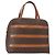 Céline Borsa a mano in tela Macadam CELINE in pelle PVC marrone oro Auth 152578 D'oro