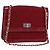 CHANEL 2.55 Borsa a Spalla Matelassé con Catena Rosso Smalto Argento CC Auth bs30717
