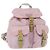 Zaino PRADA in nylon rosa argento Auth 153366
