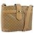 Céline Borsa a Spalla in Tela Macadam CELINE PVC Beige Oro Auth 151047 D'oro