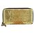 CHANEL Cartera Larga de Cuero Oro Plata CC Auth 149215 Dorado - vista 13