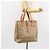 Céline Borsa a Spalla in Tela Macadam CELINE PVC Beige Oro Auth 130820 D'oro - vista 23