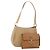 Borsa a Spalla in Pelle Salvatore Ferragamo 2 Pezzi Beige Auth 151962