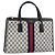 Borsa a mano Gucci GG Supreme Sherry Line PVC Navy Gold Auth 153814 D'oro Blu navy