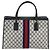 Borsa a mano Gucci GG Supreme Sherry Line PVC Navy Gold Auth 153814 D'oro Blu navy - vista 3