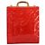 LOUIS VUITTON Borsa Tote Stanton Monogram Vernis Rossa M91078 LV Auth 154578 Rosso - vista 2