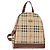Burberry Zaino Nova Check in PVC Beige Oro Auth 144466 D'oro