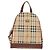 Burberry Zaino Nova Check in PVC Beige Oro Auth 144466 D'oro - vista 13