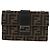 Borsa a Spalla FENDI Baguette in Tela Zucca Nera Marrone Argento Auth 146069M Nero - vista 2