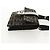 Borsa a Spalla FENDI Baguette in Tela Zucca Nera Marrone Argento Auth 146069M Nero - vista 5