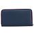 FENDI Portafoglio Lungo con Zip in Pelle Rosa Blu Navy Auth bs31576 - vista 2