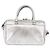 SAINT LAURENT Bolsa Mini Boston Baby Duffel em Couro Prata Auth bs29986 - vista 2