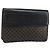 Céline Clutch in tela Macadam CELINE in pelle PVC nera e oro Auth 153735 Nero D'oro
