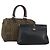 Céline Borsa a mano CELINE C Sulky in pelle 2 pezzi marrone nero Auth 151808