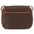 Céline Borsa a Spalla in Tela Macadam CELINE in Pelle PVC Marrone Oro Auth 151753 D'oro - vista 2