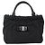 Borsa a mano Salvatore Ferragamo in nylon smaltato 2 in 1 nera Auth BA8225 - vista 13