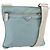PRADA Schultertasche Nylon Hellblau Silber Authentisch 153313