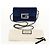 Borsa a Spalla GUCCI Velluto Blu Oro 544242 Auth ka591V D'oro - vista 12