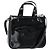 Borsa a Mano GUCCI Soho Smalto 2 vie Nero Argento 000 1013 0504 Auth th6522