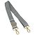 Prada Cinghia Regolabile in Tela 28,7""-48,8"" Grigio Oro Auth am9414 Marrone D'oro