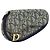 Pochette in tela Trotter Christian Dior blu navy oro Auth 149216 D'oro
