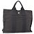 Hermès HERMES Handtasche Her Line PM Canvas Grau Auth 150368 Braun