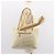 Tote PRADA Kettentasche Nylon Elfenbein Gold Auth 150390 Golden Roh - vista 24