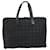 CHANEL New Travel Line Briefcase Nylon Black Silver CC Auth bs30394 Silvery  - view 13
