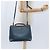 FENDI 2 JOURS Handtasche aus Leder 2 in 1 Blau Silber Authentisch 150363 - vista 26